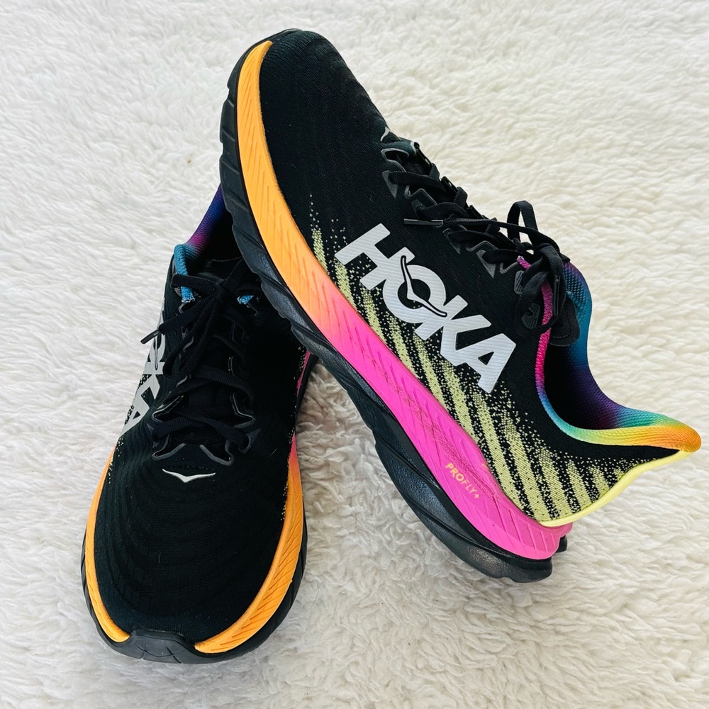 Hoka One Profly Black with Vibrant Accents Running Shoes size US 11 D - Picture 5 of 12